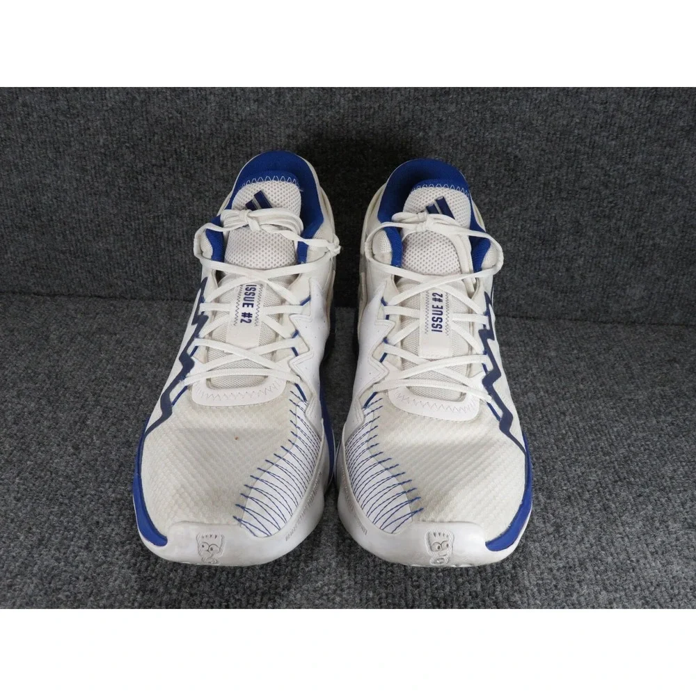 Adidas Men's D.O.N. Issue 2 Donovan Mitchell Shoes Size 14 White Royal Blue